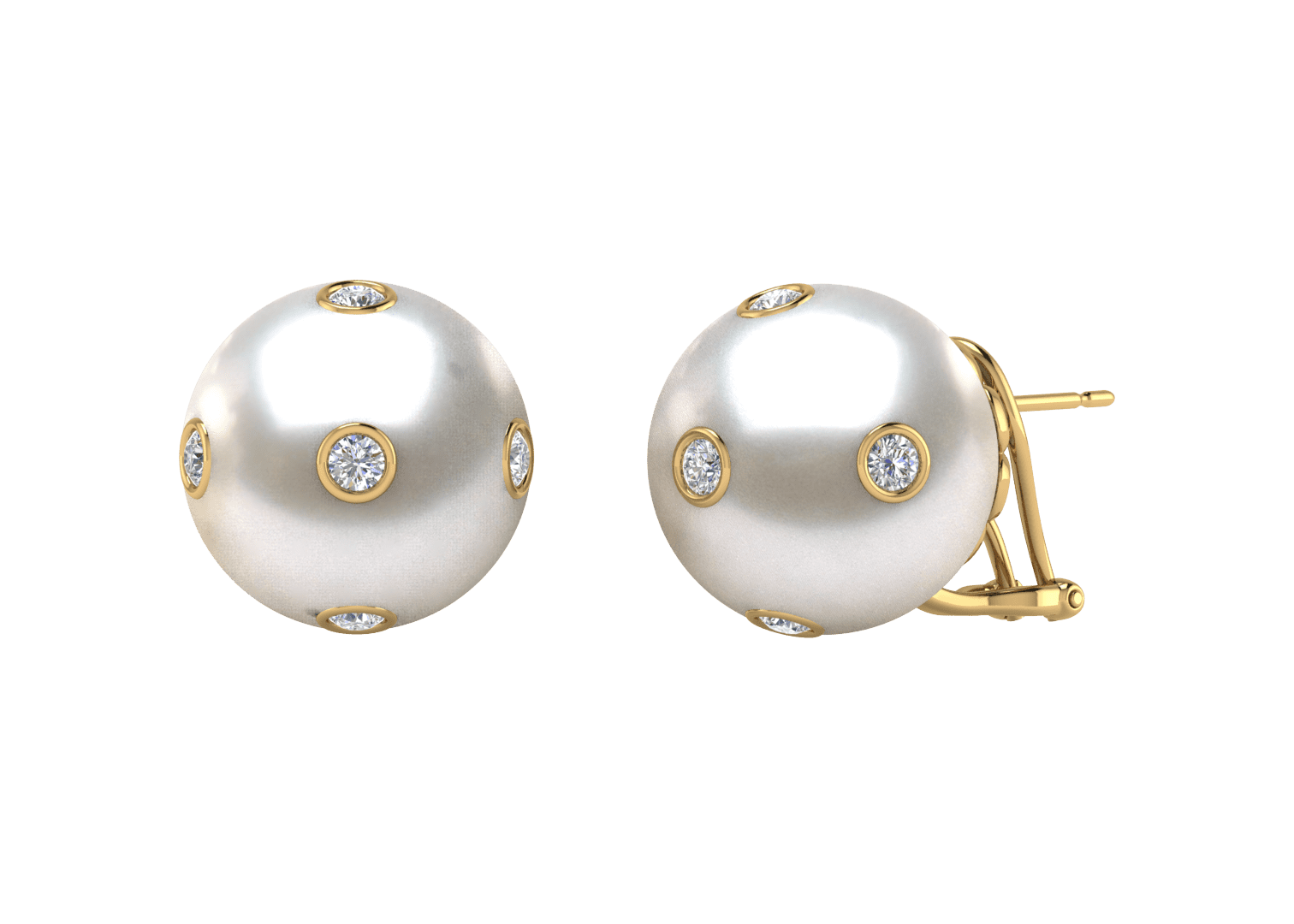 Starry White a South Sea Cultured Pearl Earring