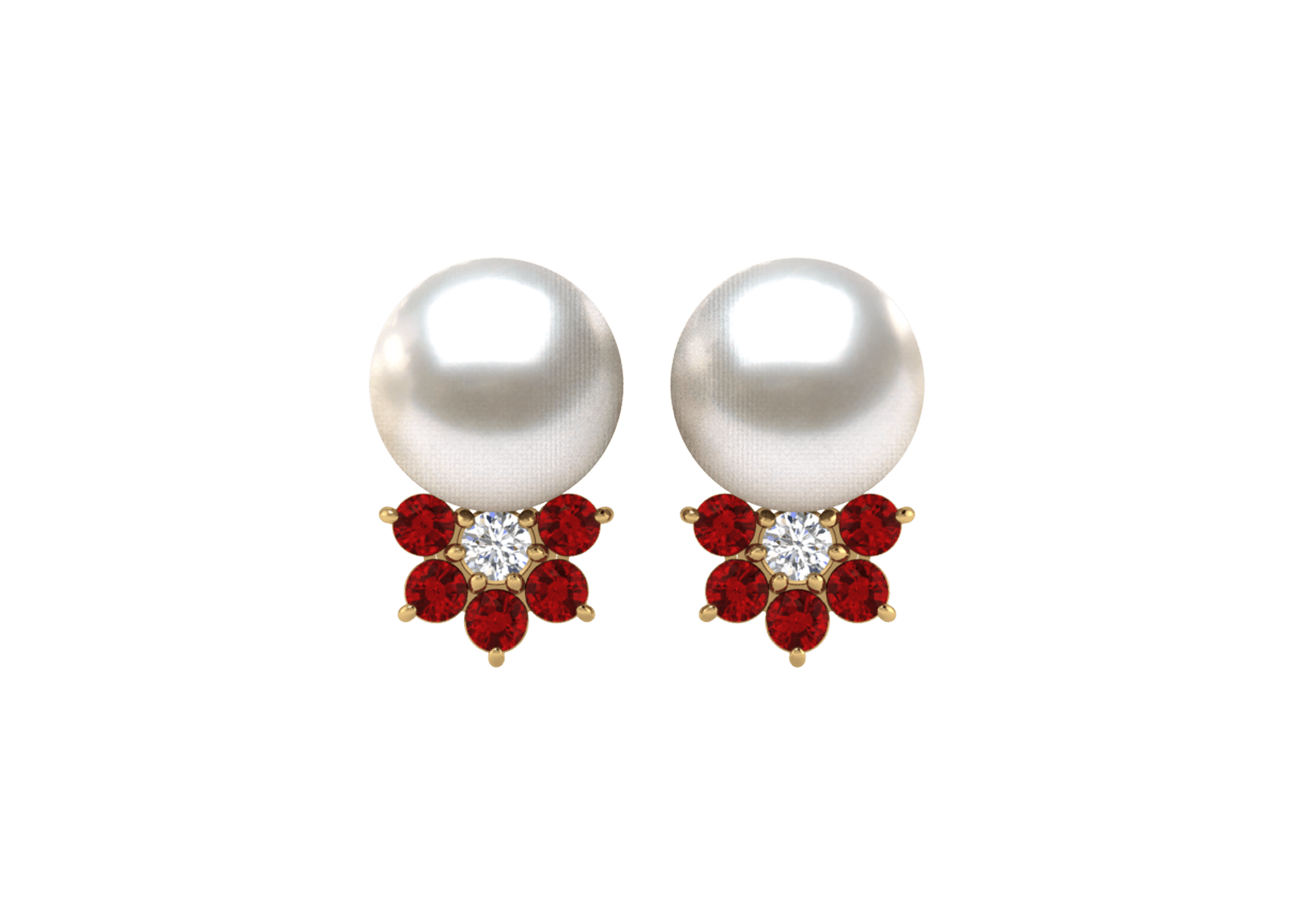 Sunset a Japanese Akoya Cultured Pearl Earring