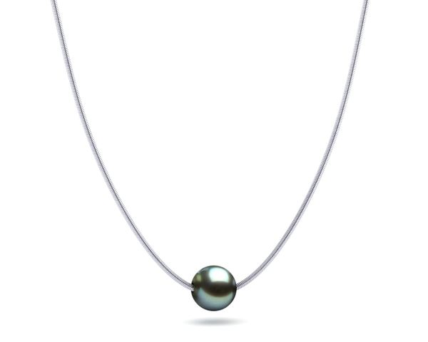 Tahitian Blue Pearl On Snake Chain