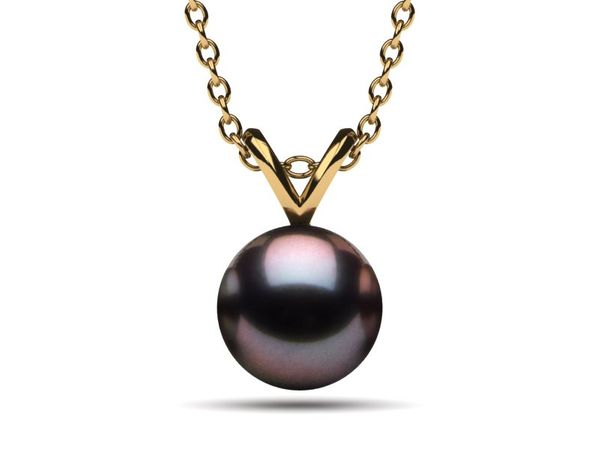 Tahitian Pearl 8mm Aubergine V Pendant