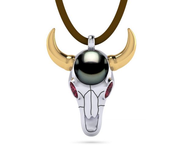 Tahitian Pearl Longhorn Necklace
