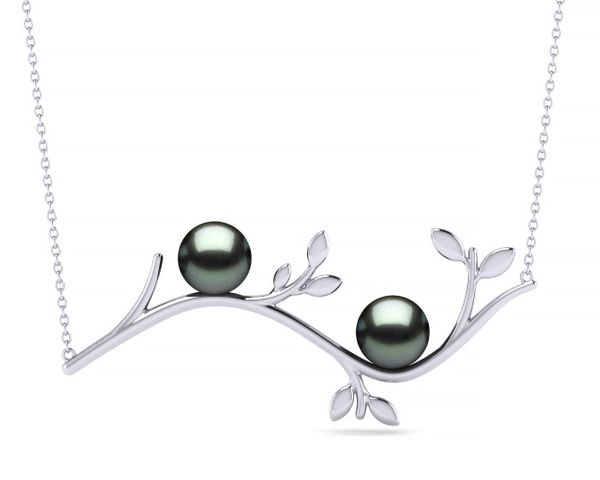 Tahitian Pearl Olive Branch Necklace