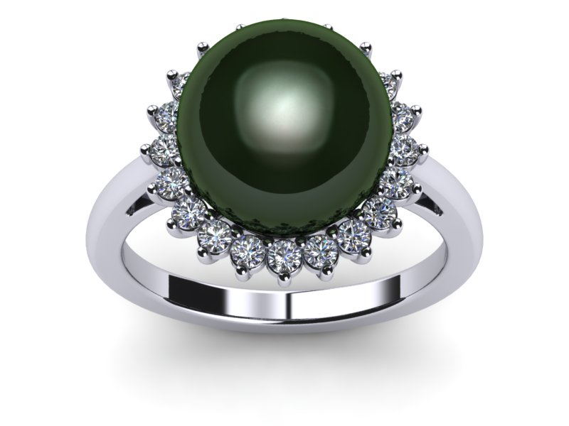 Tahitian Pearl Ring Grand Sunflower