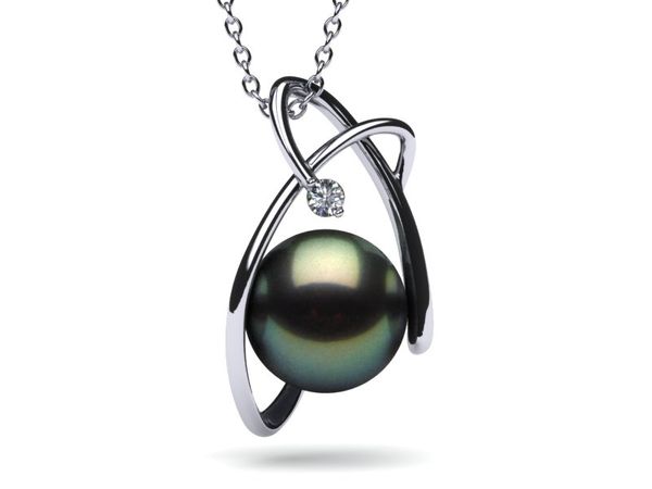 Tahitian Pearl Spiral Pendant