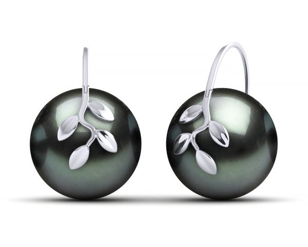 Tahitian South Sea Pearl Olive Branch Earring