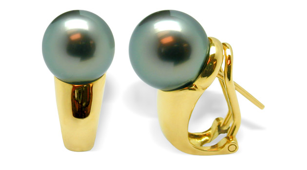 Tres Jolie Black Tahitian Earring - 8mm Pearl