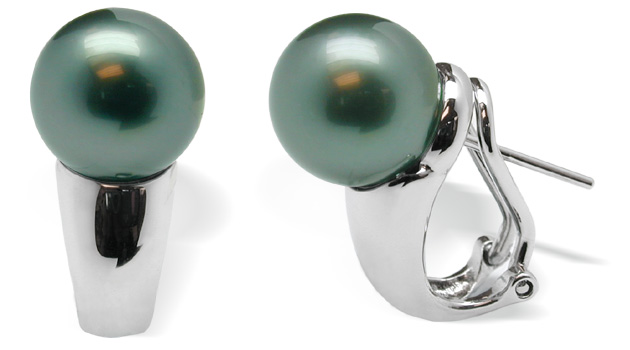 Tres Jolie Black Tahitian Earring - 8mm Pearl