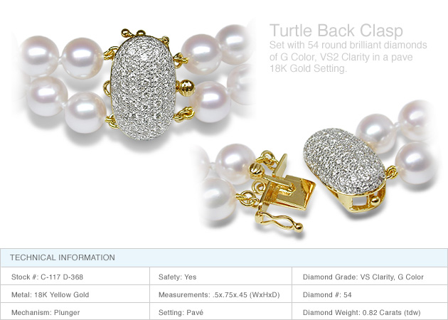 Turtle Clasp a 18K Gold and Diamond Clasp