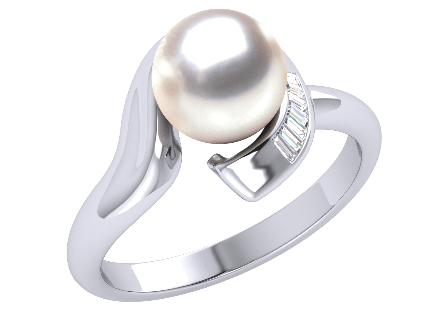Vrinda a Japanese Akoya Cultured Pearl Ring