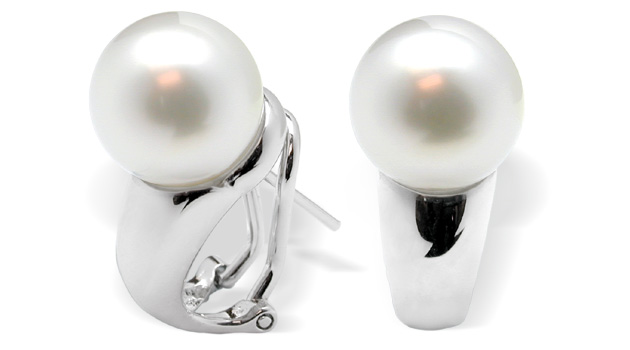 White South Sea Tres Jolie Earrings