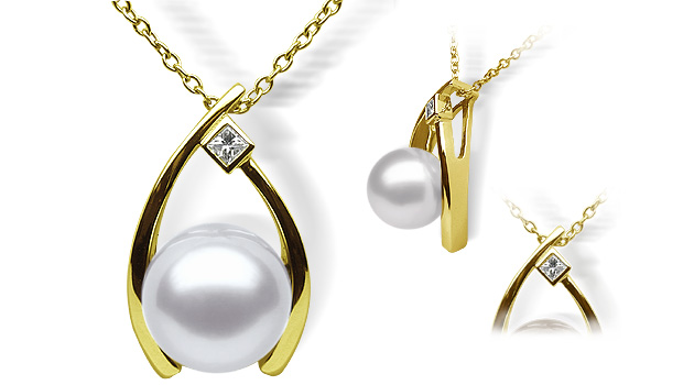 Wish a White Australian South Sea Cultured Pearl Pendant