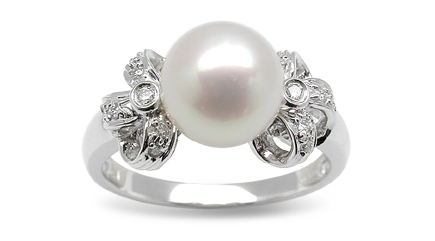 Zosima a Japanese Akoya Cultured Pearl Ring