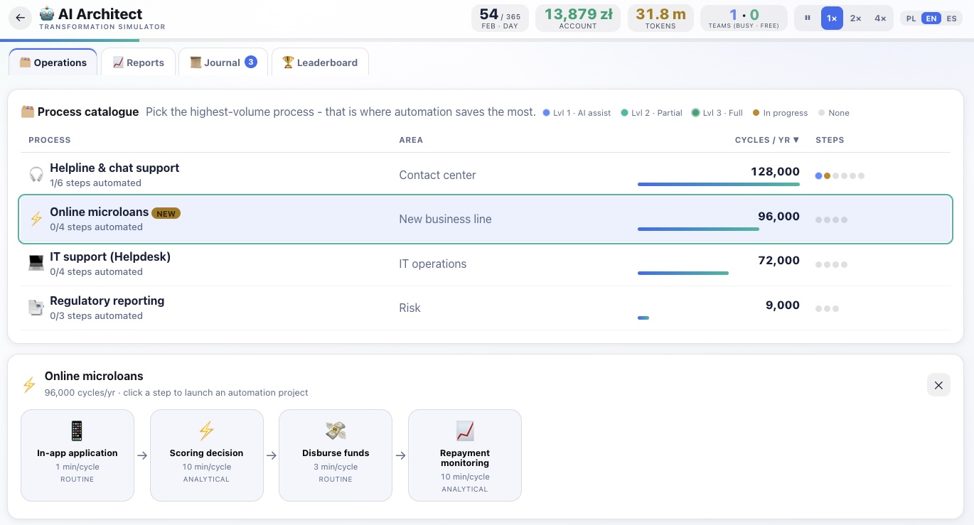 Captura de Simulador de transformación con IA