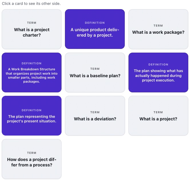 Flashcards screenshot
