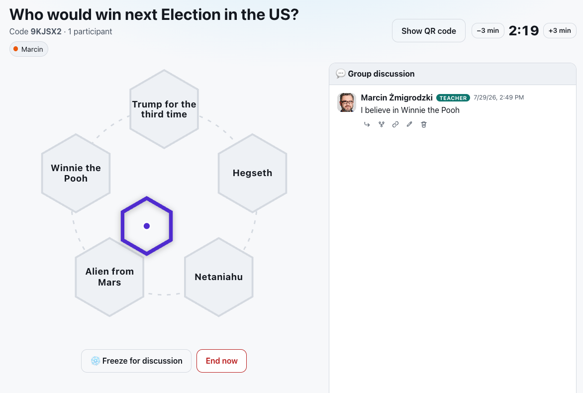 Group voting screenshot
