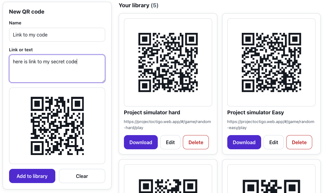 QR code screenshot