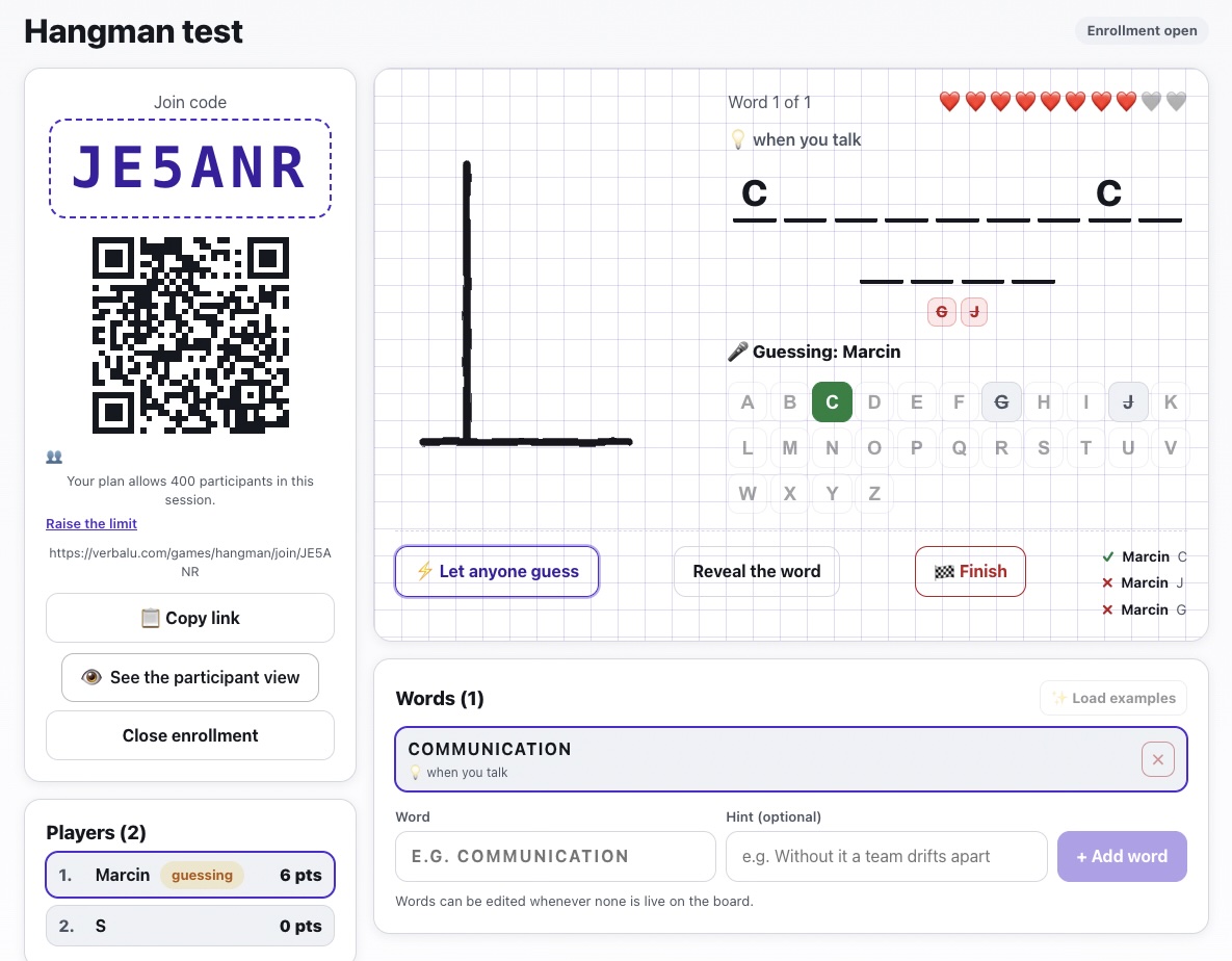Hangman screenshot