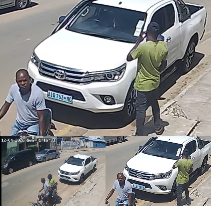 Câmara flagra roubo de espelho de viatura por dupla em motorizada em Nampula