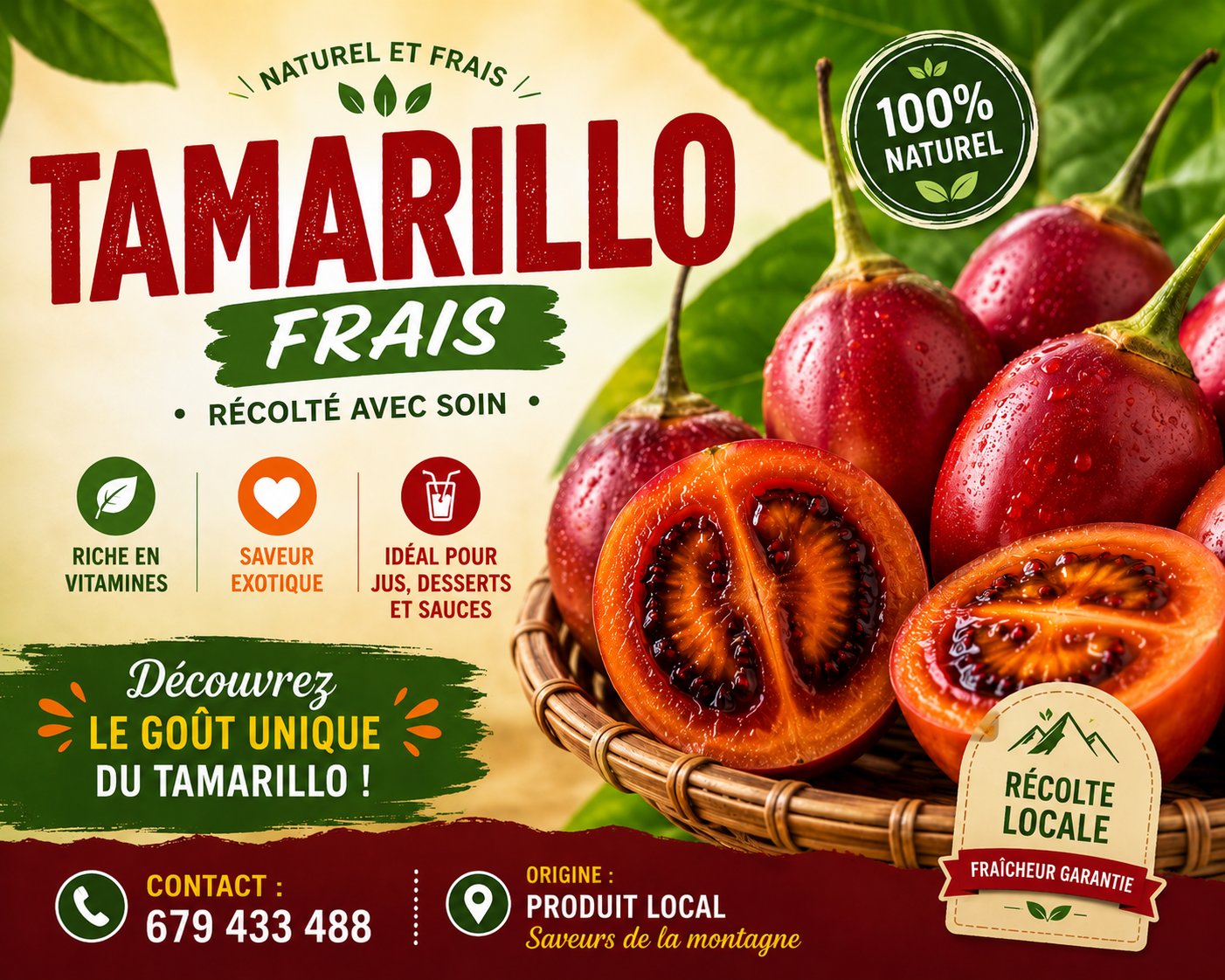 le tamarillo (solanum betaceum)