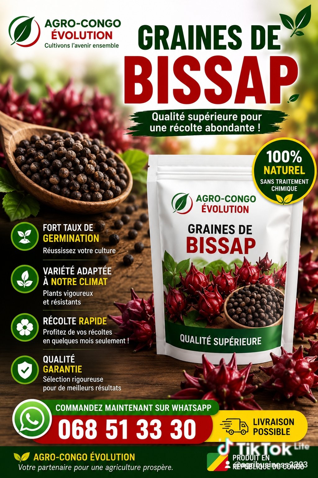 graines d'hibiscus ( bissap) à vendre