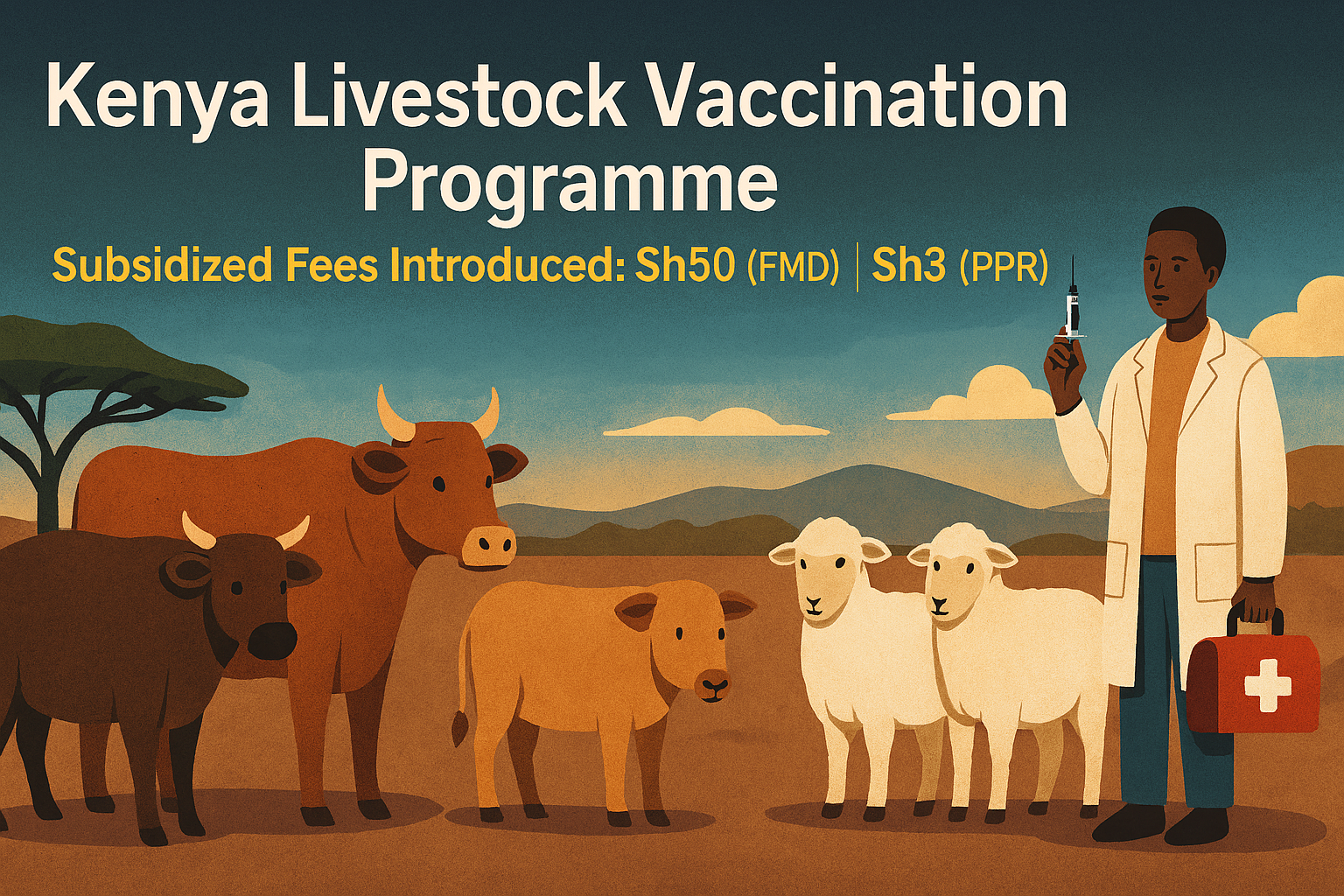 Kenya's Livestock Vaccination Resumes, Farmer to Pay Charges