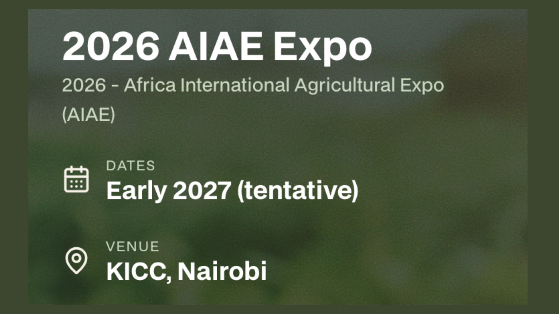 2026 Africa International Agricultural Expo (AIAE)