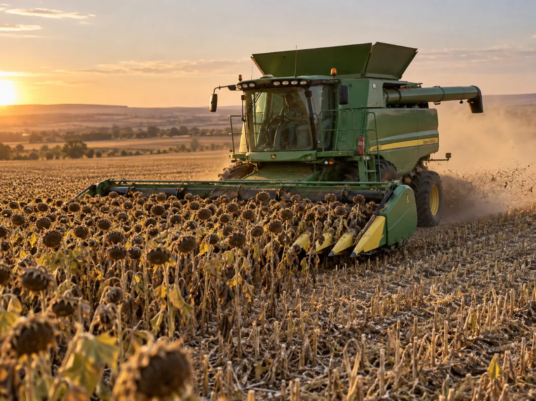 Послуги зі збирання соняшника John Deere 9670 STS