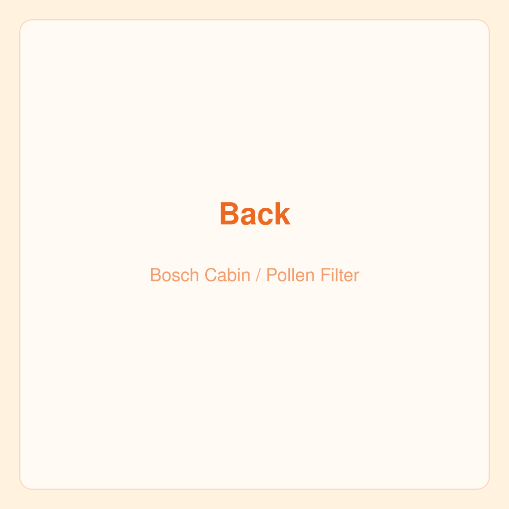 Bosch Cabin / Pollen Filter — photo 4