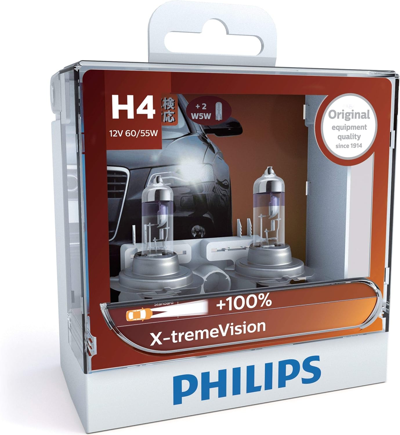 لمبة فيليبس X-tremeVision H4 للمصابيح الأمامية — الصورة 2