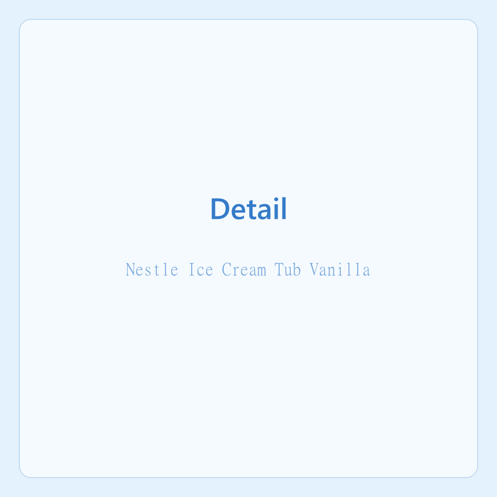 Nestle Ice Cream Tub Vanilla — photo 2