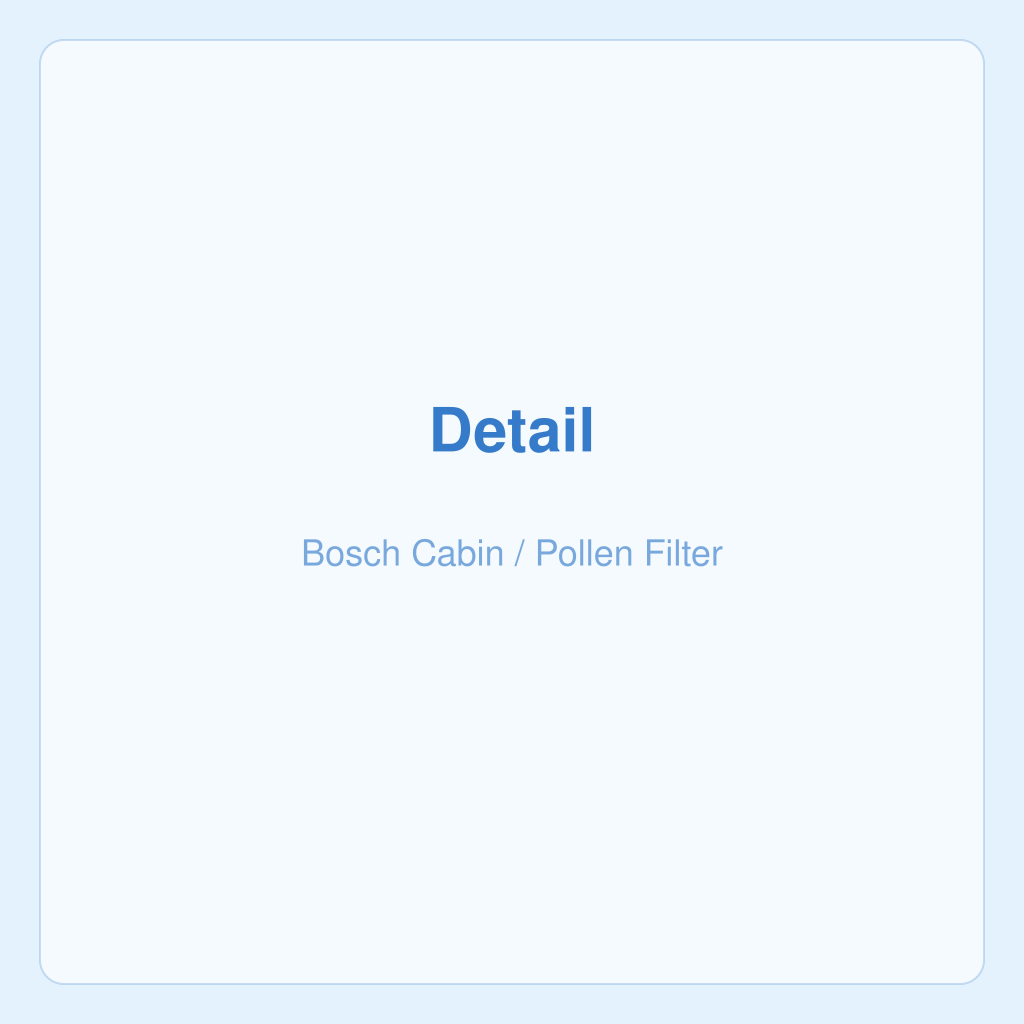 Bosch Cabin / Pollen Filter — photo 3