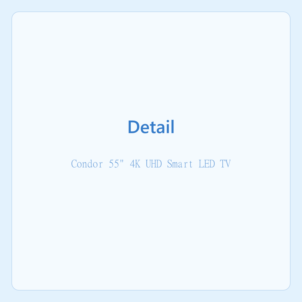 كوندور 55 بوصة 4K UHD تلفزيون ذكي LED — الصورة 2