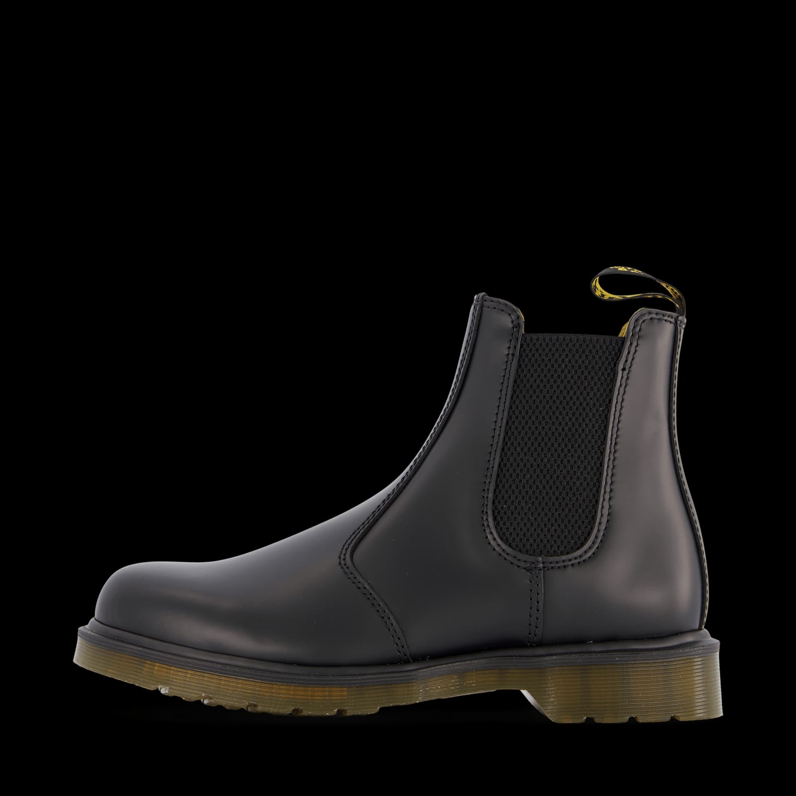 Dr. Martens Bottes Chelsea 2976 pour hommes, cuir lisse noir