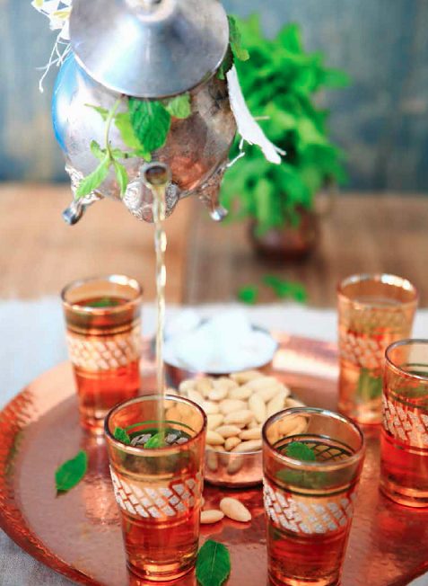 شاي أخضر بالنعناع