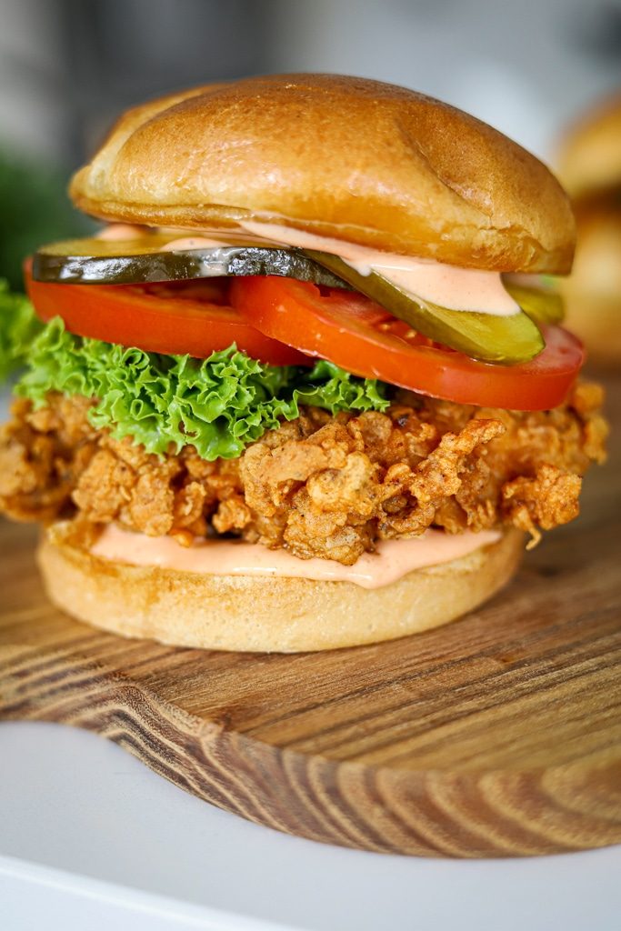 Burger croustillant épicé