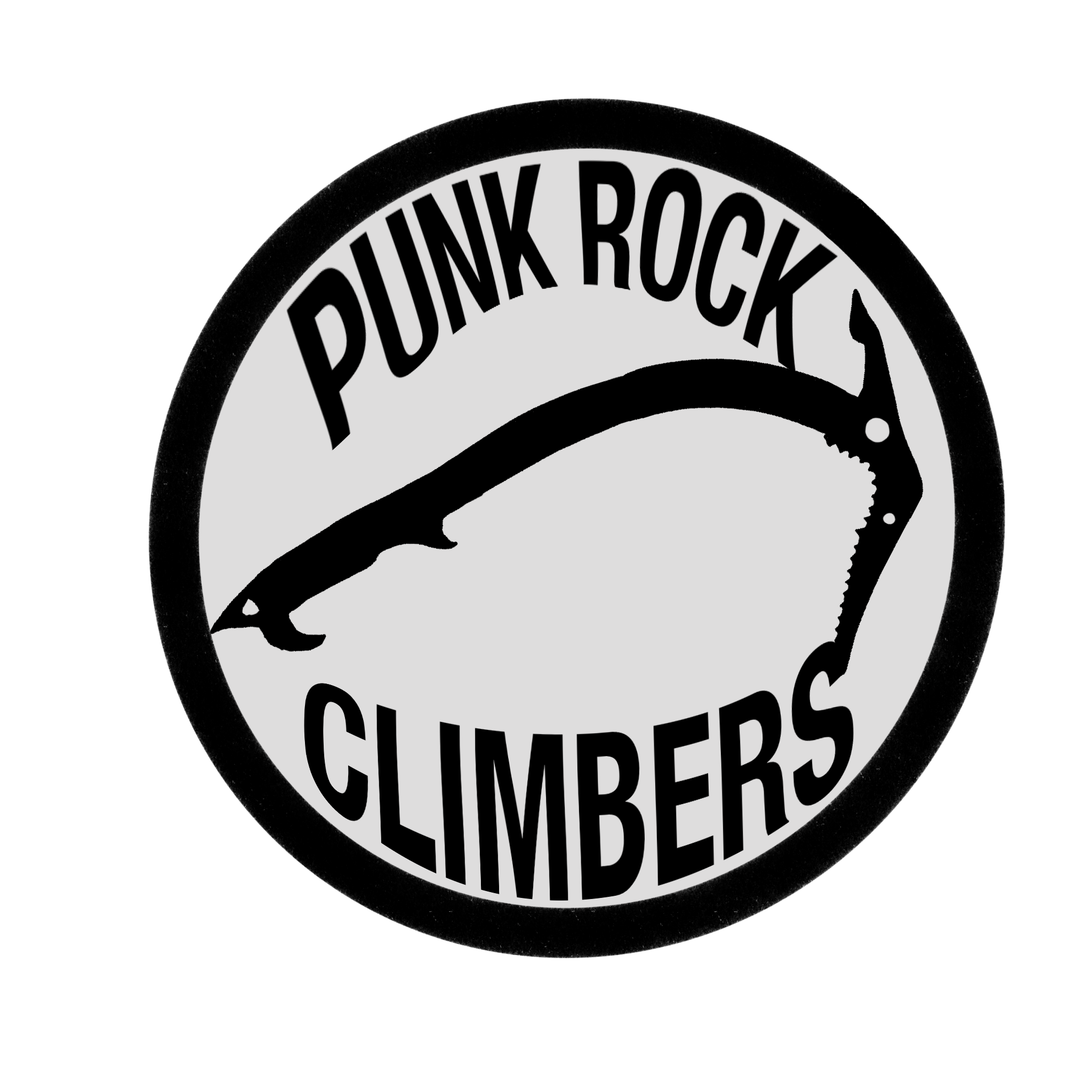 Image of an ice axe with the title Punk Rock Climbers