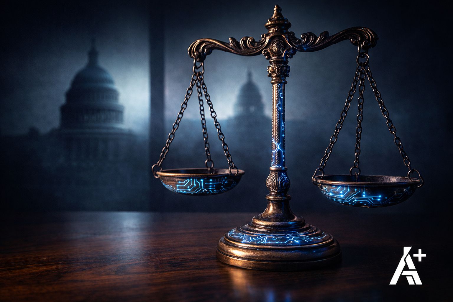 Legal and regulatory concept with AI