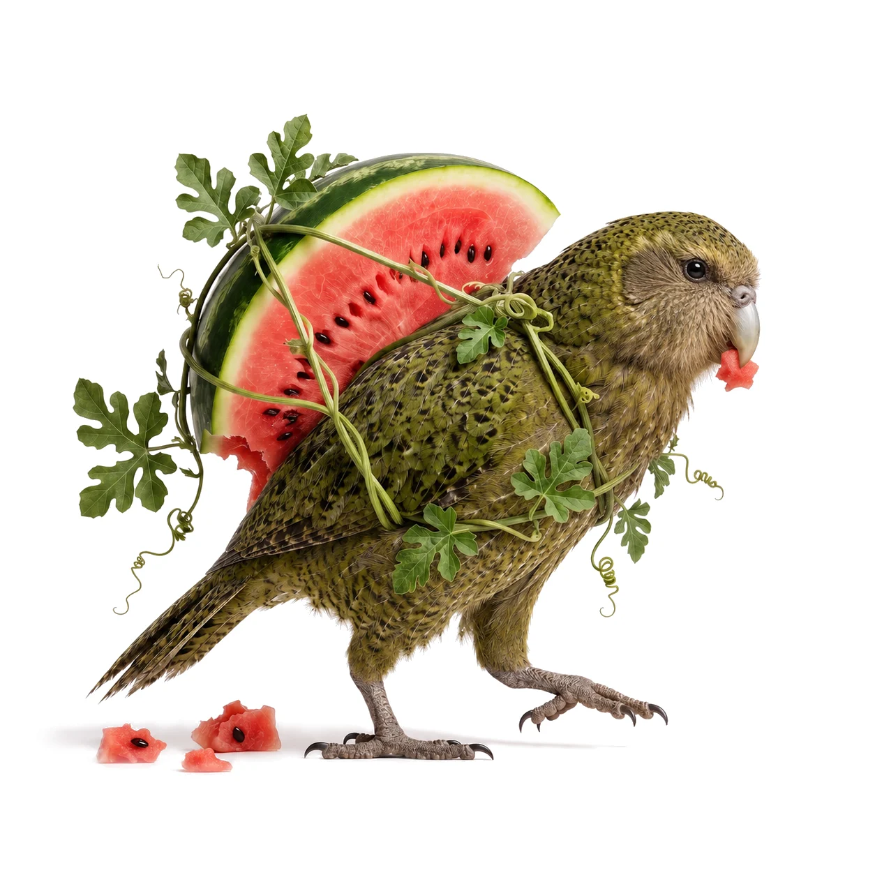 Kakapo by New Zealand artist Donna O’Donoghue