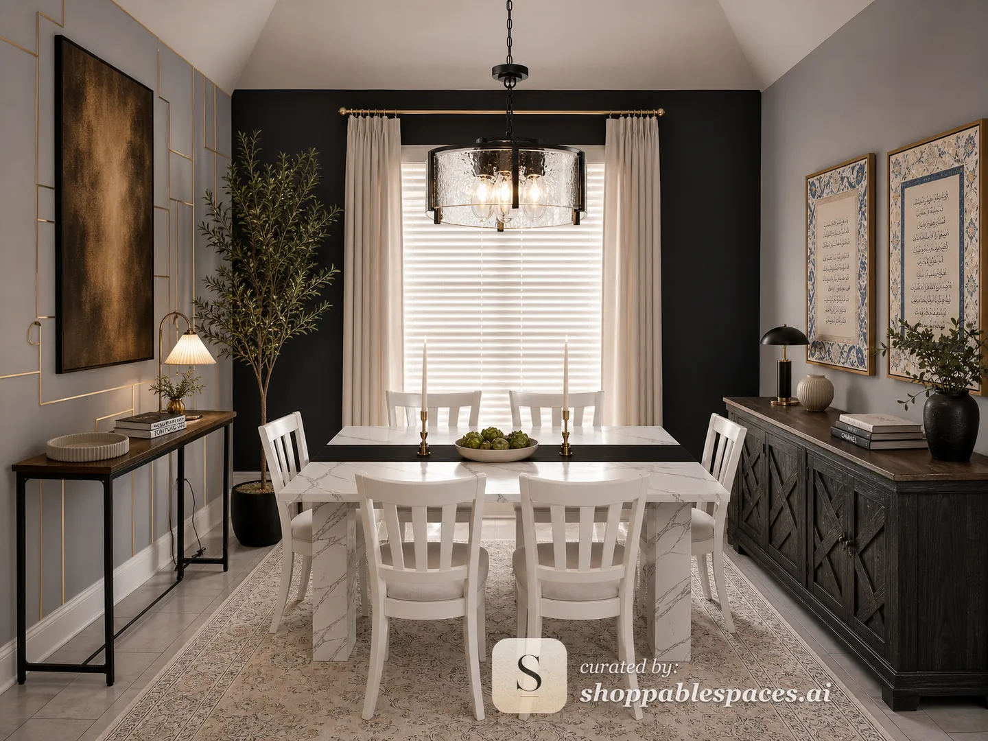 Art Deco Dining Room — AI room design
