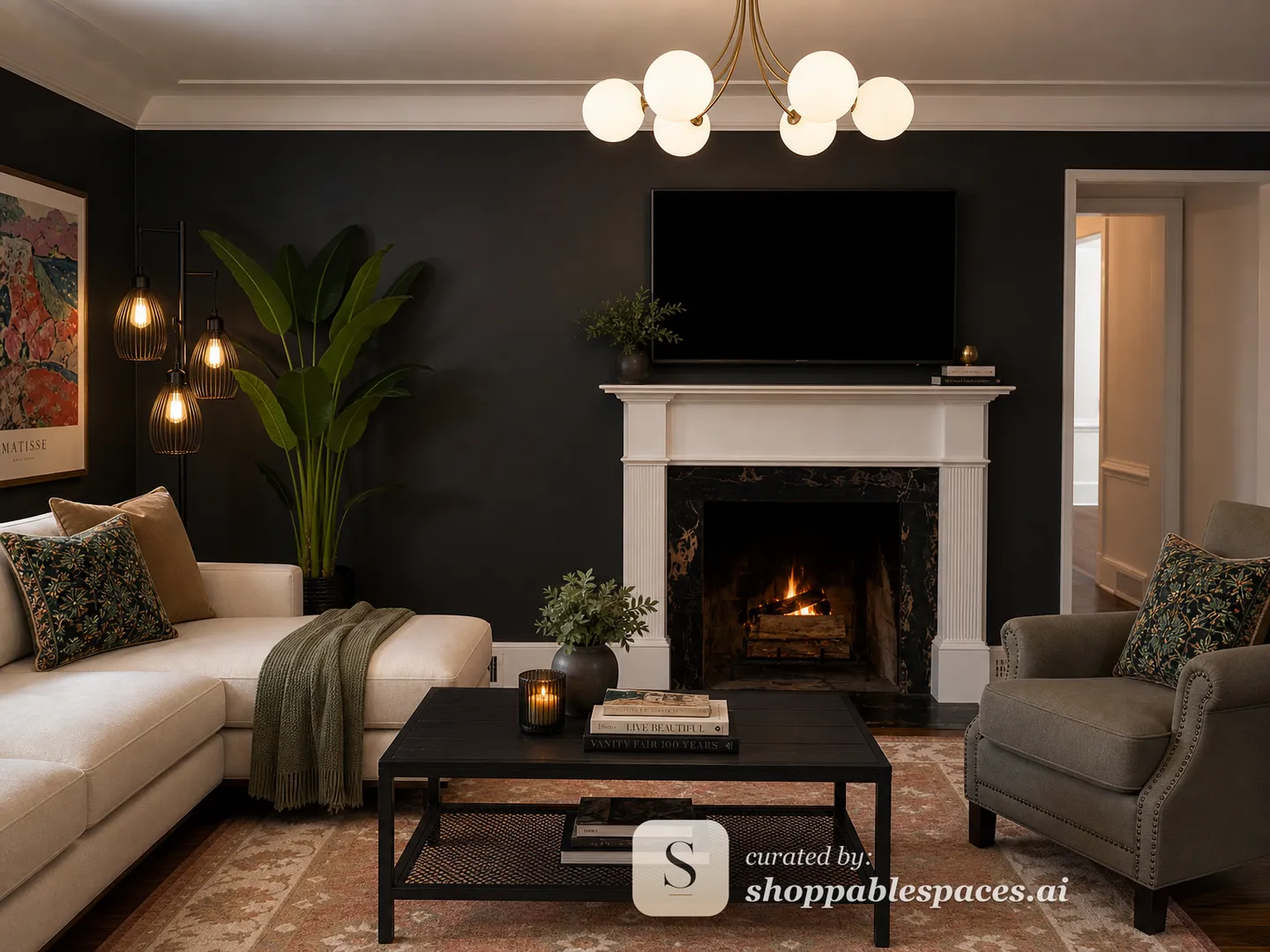 Art Deco Living Room — AI room design