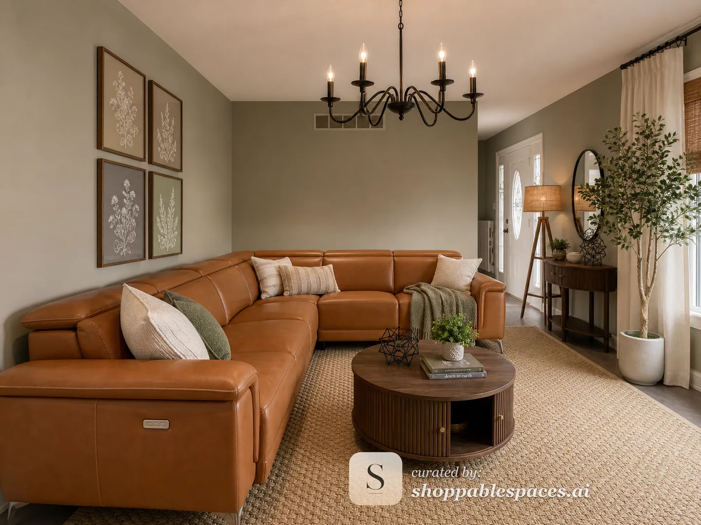 Transitional Living Room — AI room design