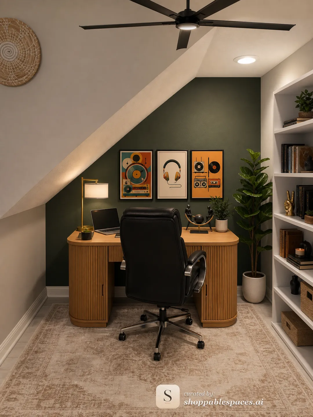 Mid Century Office — AI room design