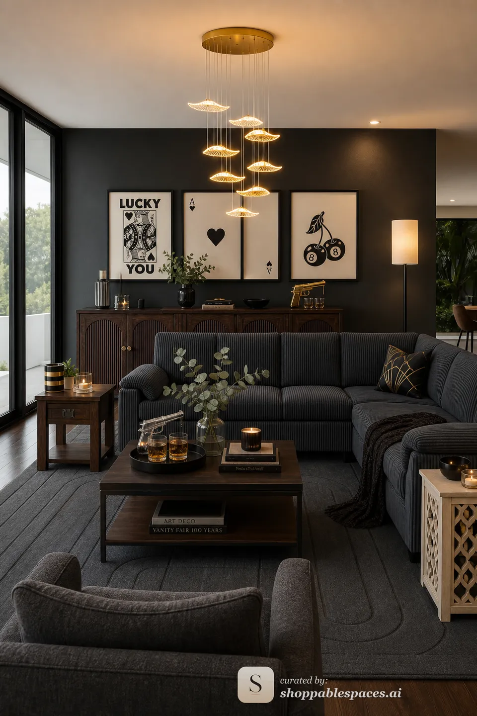 Art Deco Living Room — AI room design
