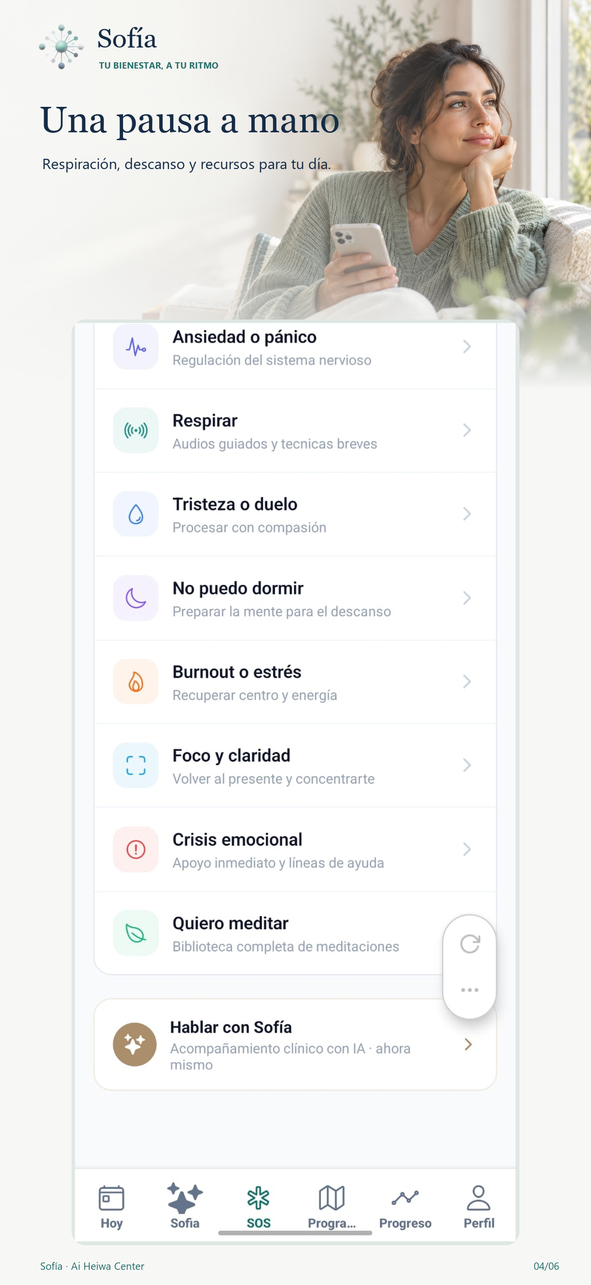 Una pausa a mano: respiración, descanso y recursos para tu día