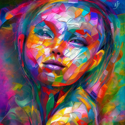  Express human emotions through abstract shapes, colors, and textures, capturing the essence of feelings like joy, melancholy, love, or curiosity.