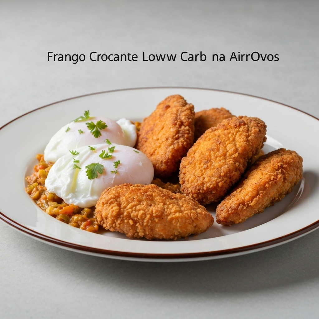 Frango Crocante Low Carb com Ovos na Airfryer