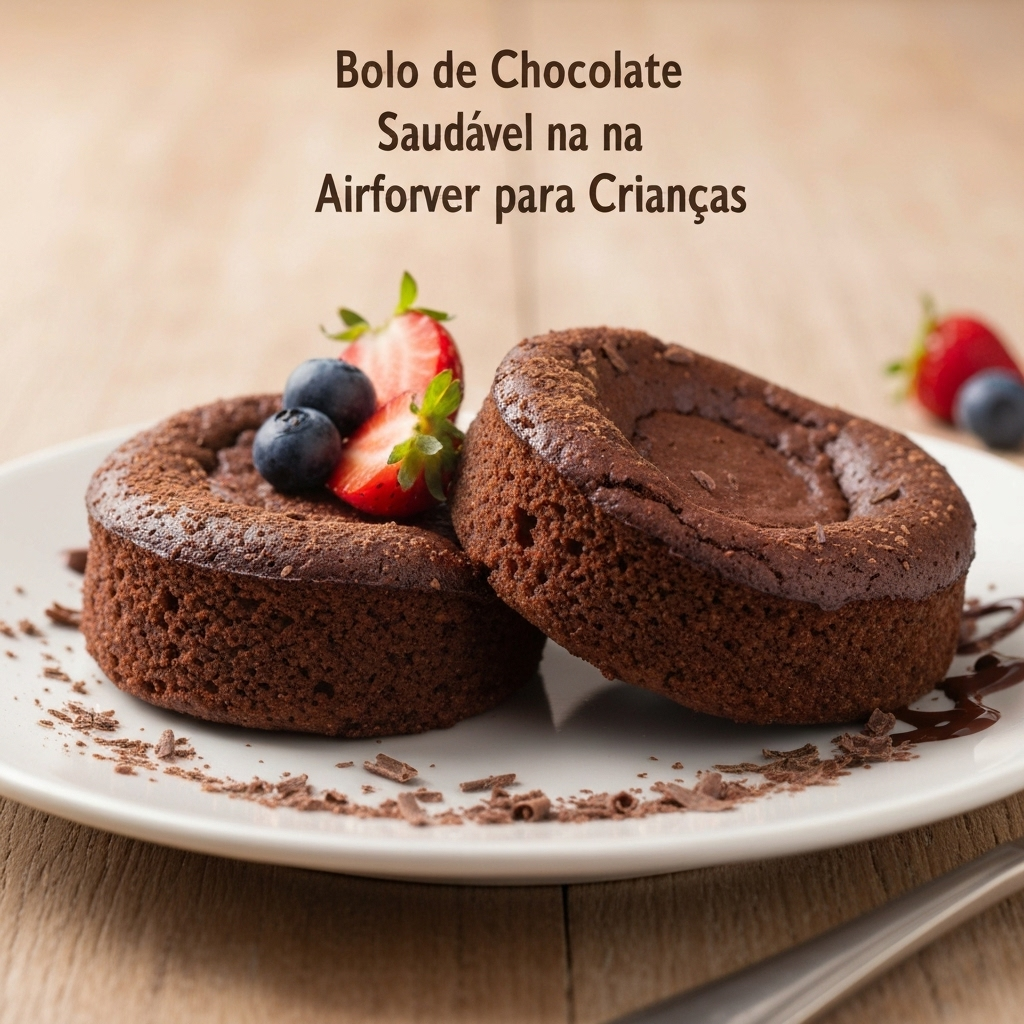 Bolo de Chocolate Saudável na Airfryer para Crianças