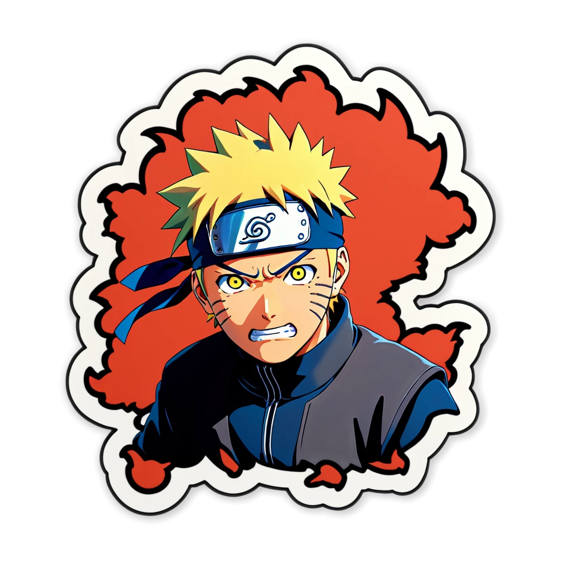 Baruto in six path in bacj kuram with radengan naruto stickers