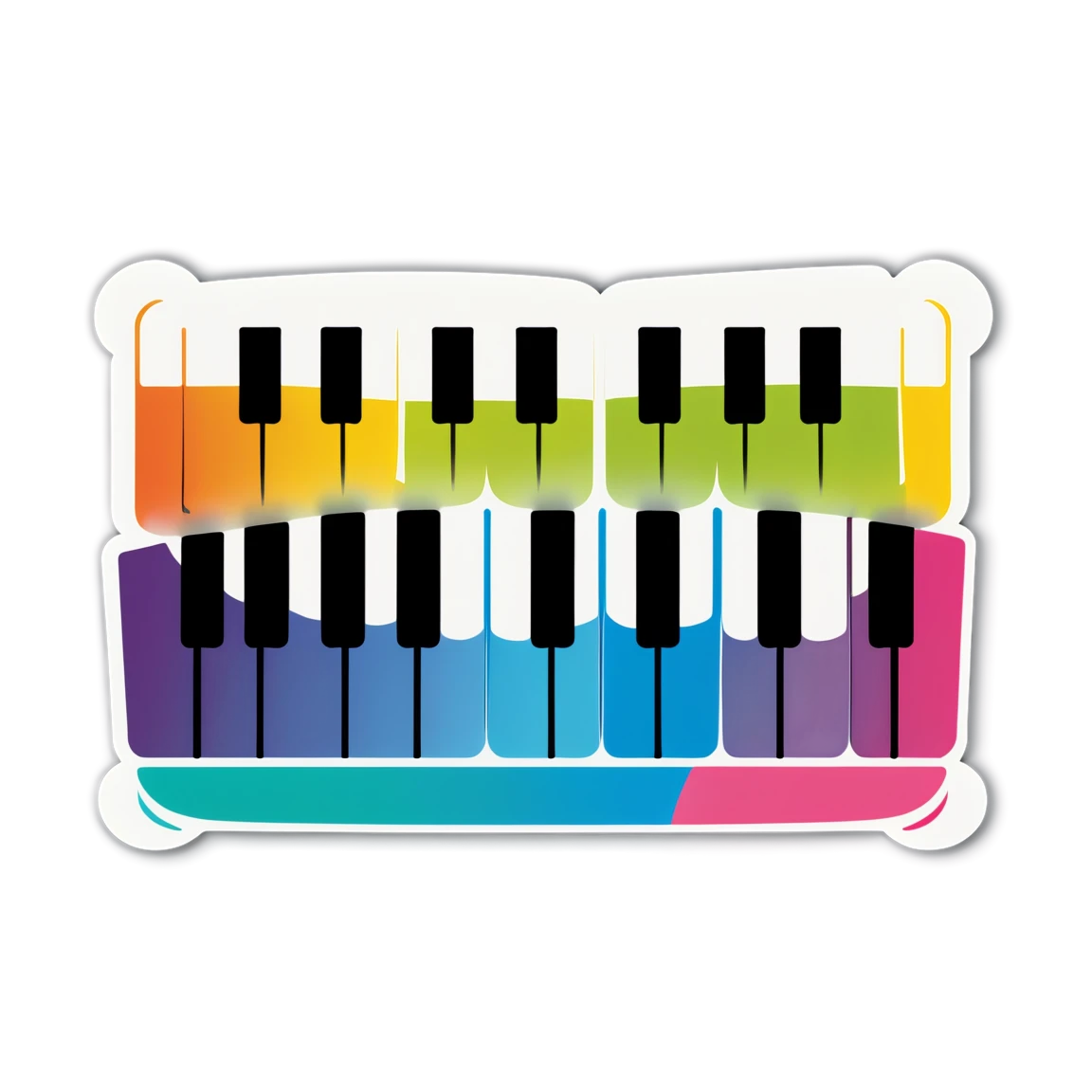 kids piano book piano-key stickers