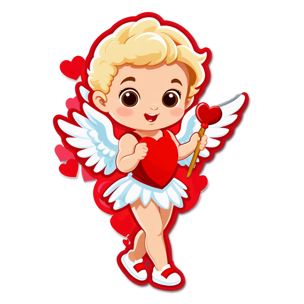 Cupid valentine stickers